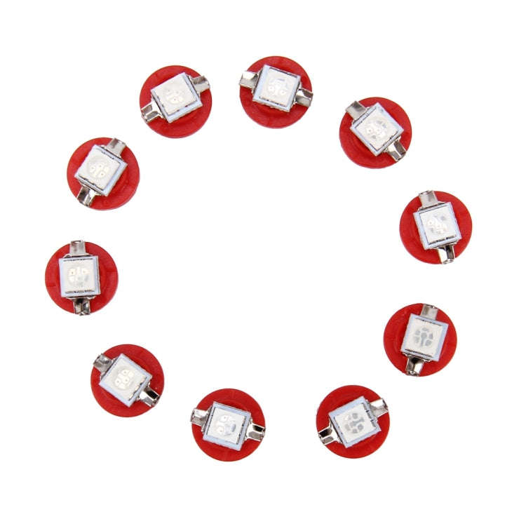 10 PCS 0.5W B8.5 Wedge Instrument Panel LED Light Dashboard Gauge Cluster Indicator Lamp Bulb(Red...