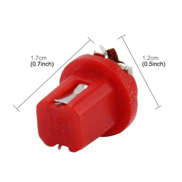 10 PCS 0.5W B8.5 Wedge Instrument Panel LED Light Dashboard Gauge Cluster Indicator Lamp Bulb(Red...