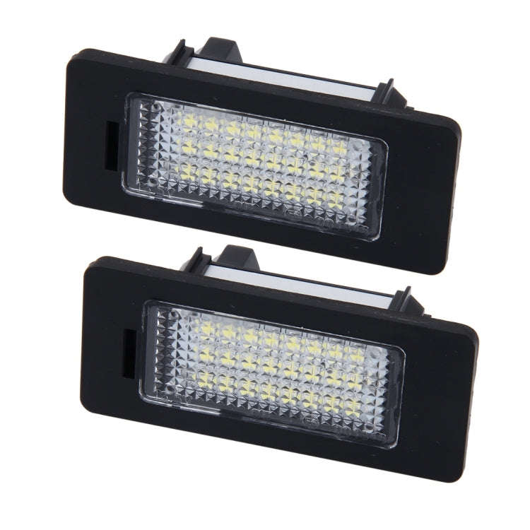 2 PCS License Plate Light with 24 SMD-3528 Lamps for BMW E81/E82/E90/E91/E92/E93/E60/E61/E39 (Whi...