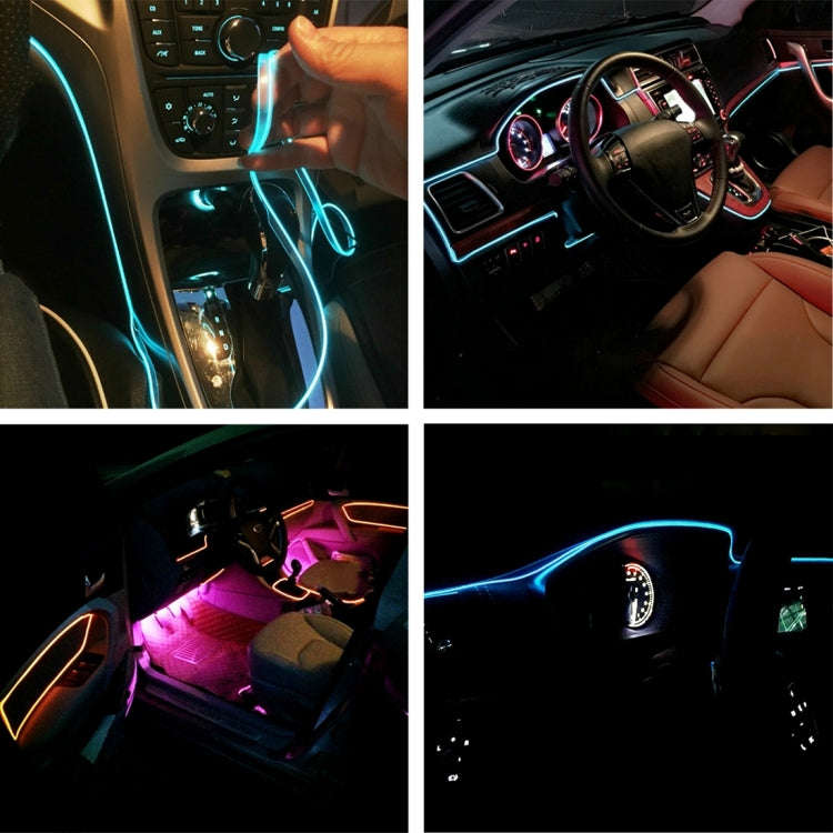 3m Cold Light Flexible LED Strip Light For Car Decoration(Yellow Light)