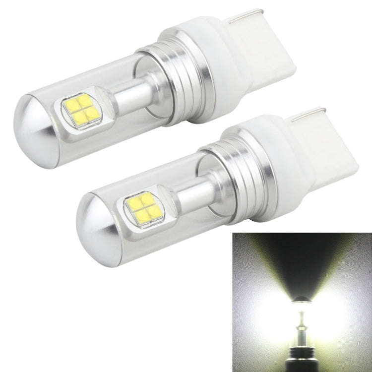2 PCS 7440 40W 800 LM 6000K Car Turn Light Backup Light Brake Light with 8 Lamps, DC 12V(White Li...