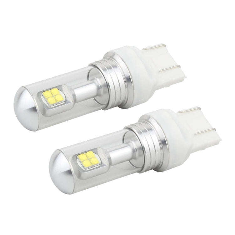 2 PCS  7443 40W 800 LM 6000K Car Brake Light with 8 Lamps, DC 12V(White Light)