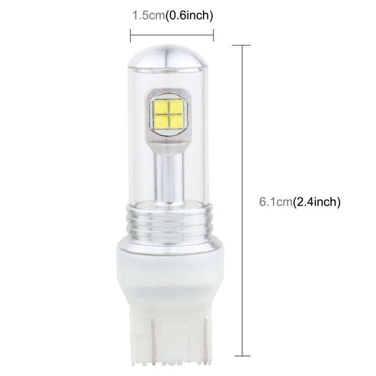 2 PCS  7443 40W 800 LM 6000K Car Brake Light with 8 Lamps, DC 12V(White Light)