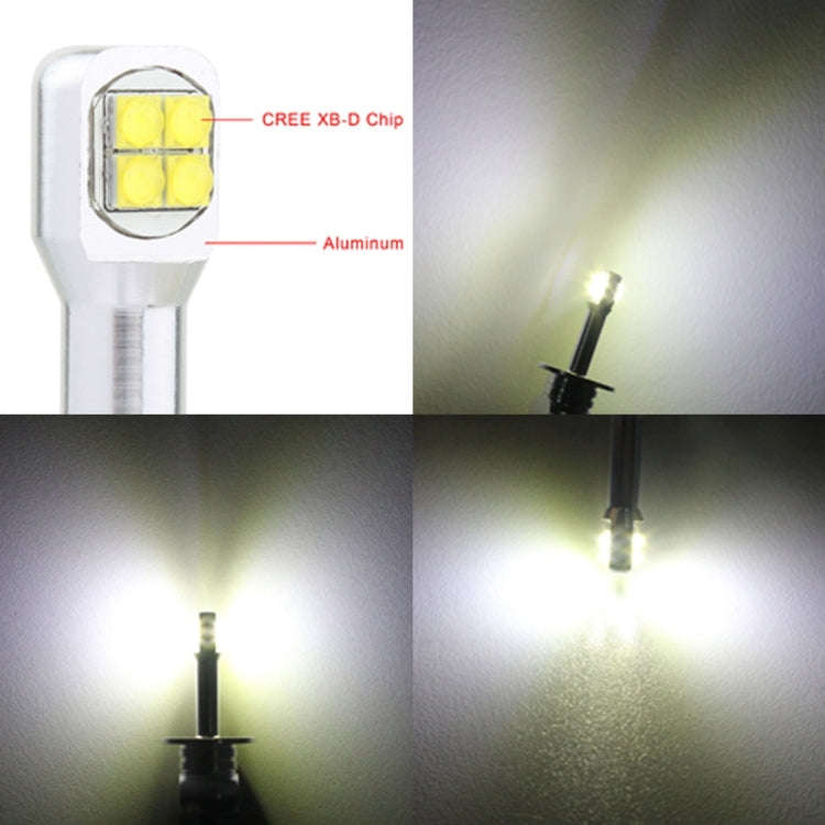 2 PCS  H1 40W 800 LM 6000K 8 LEDs Car Fog Lights, DC 12V(White Light)
