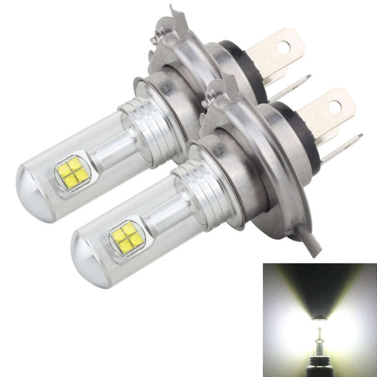 2 PCS  H4 40W 800 LM 6000K 8 LEDs Car Fog Lights, DC 12V(White Light)