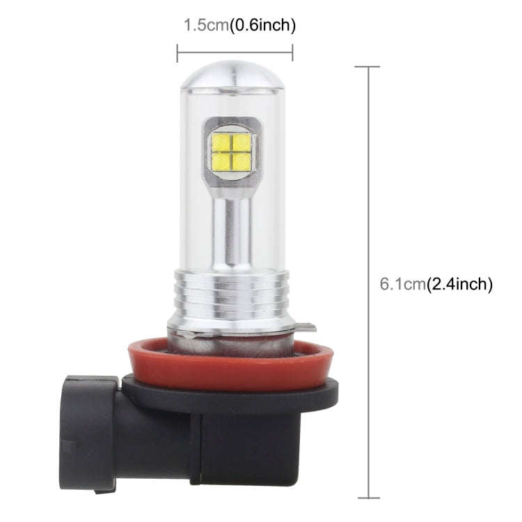 2 PCS  H8/H11 40W 800 LM 6000K 8 LEDs Car Fog Lights, DC 12V(White Light)