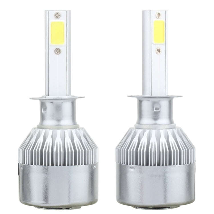 2 PCS  H1 18W 1800 LM 6000K IP68 Canbus Constant Current Car LED Headlight with 2 COB Lamps, DC 9...