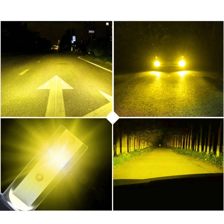 2 PCS  H3 18W 1800 LM 3000K IP68 Canbus Constant Current Car LED Headlight with 2 COB Lamps, DC 9...