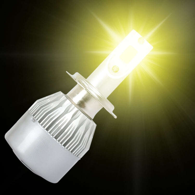 2 PCS  H3 18W 1800 LM 3000K IP68 Canbus Constant Current Car LED Headlight with 2 COB Lamps, DC 9...