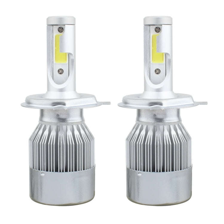2 PCS  H4 18W 1800 LM 6000K IP68 Canbus Constant Current Car LED Headlight with 2 COB Lamps, DC 9...