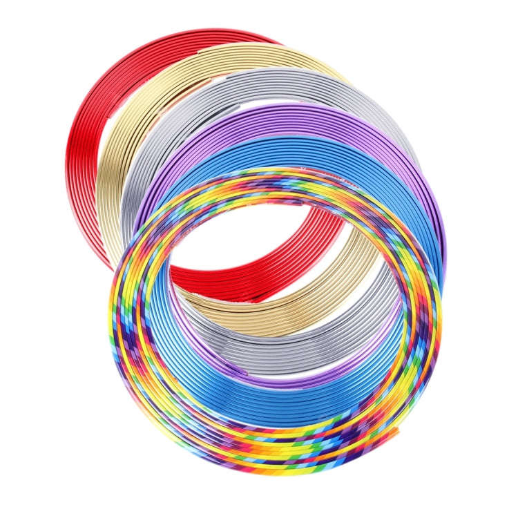 Universal Decorative Scratchproof Stickup 8M Flexible Car Wheel Hub TRIM Mouldings Shining Decora...