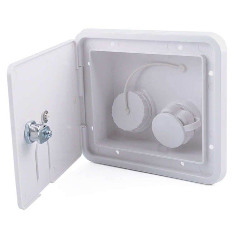 White Water Inlet Integrated Fill Dish Hatch Lock for RV Trailer Camper
