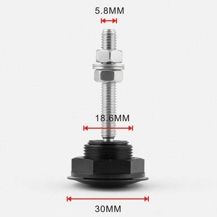 Car Mini Stainless Steel Quick-pins Push Button Billet Hood Pins Lock Clip Kit (Black)