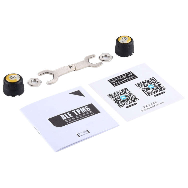 Motorcycle Bluetooth Tire Pressure Monitoring System TPMS Mobile Phone APP Detection 2 External S...