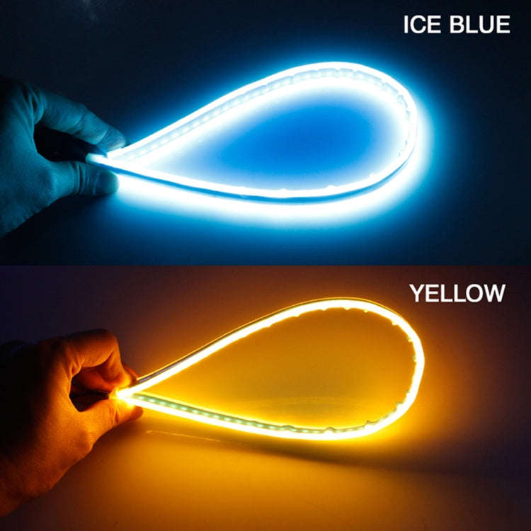 2 PCS 45cm DC12V 5W Ultra-thin Waterproof Car Auto Double Colors Turn Lights / Running Lights SMD...