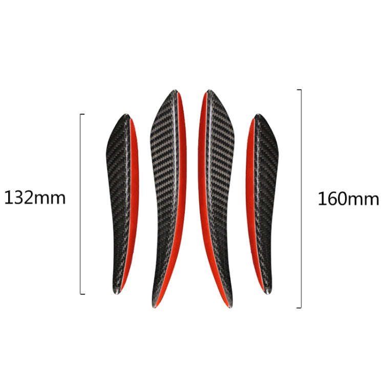 4 PCS Universal Car Carbon Fiber Front Air Knife Decorative Sticker