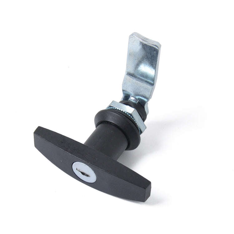 T Shape Handle Paddle Entry Door Latch & Keys Tool Box Lock for Trailer / Yacht / Truck (Black)