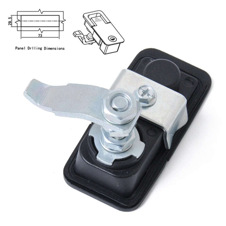 Adjustable Black Paddle Entry Door Latch & Keys Tool Box Lock for Trailer / Yacht / Truck