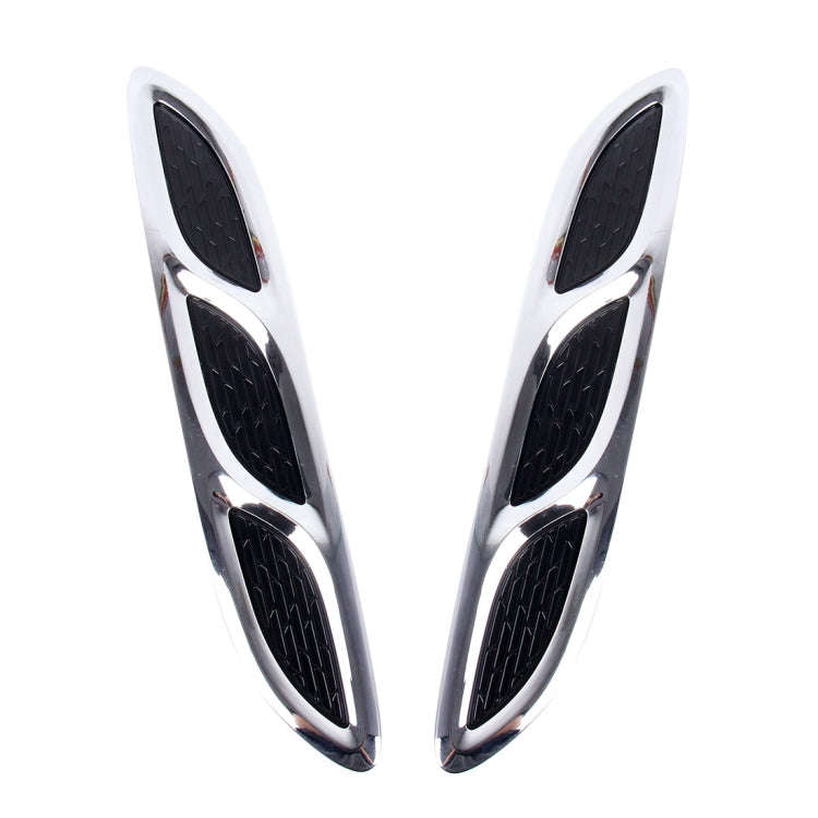 2PCS V-623 JDM Style Plastic Decorative Air Flow Intake Turbo Bonnet Hood Side Vent Cover With Se...