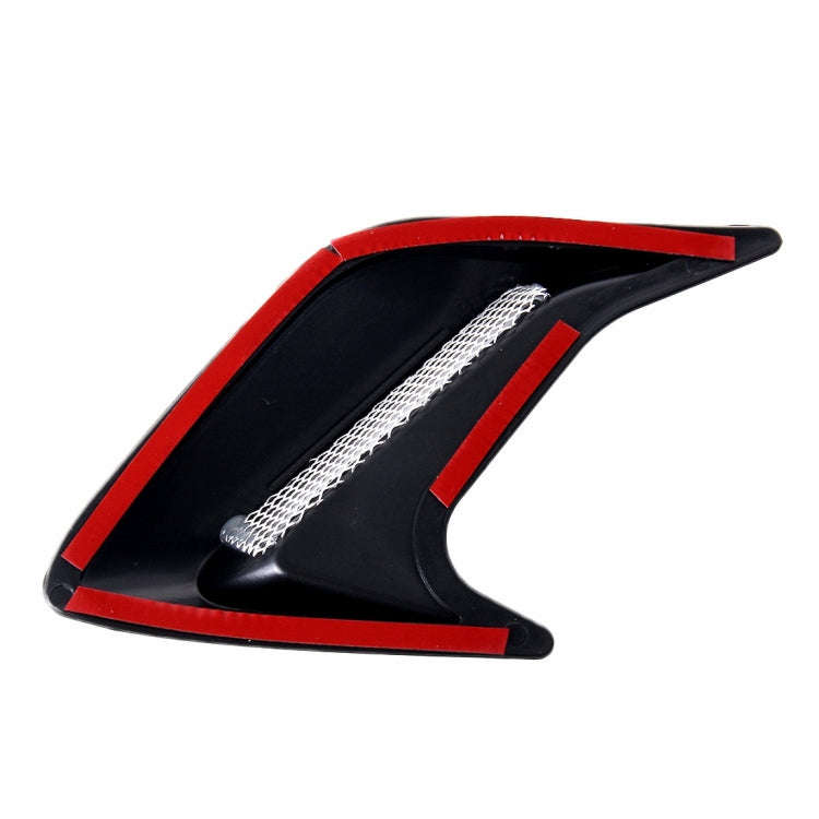 2PCS Plastic Decorative Air Flow Intake Turbo Bonnet Hood Side Vent Grille Cover With Self-adhesi...
