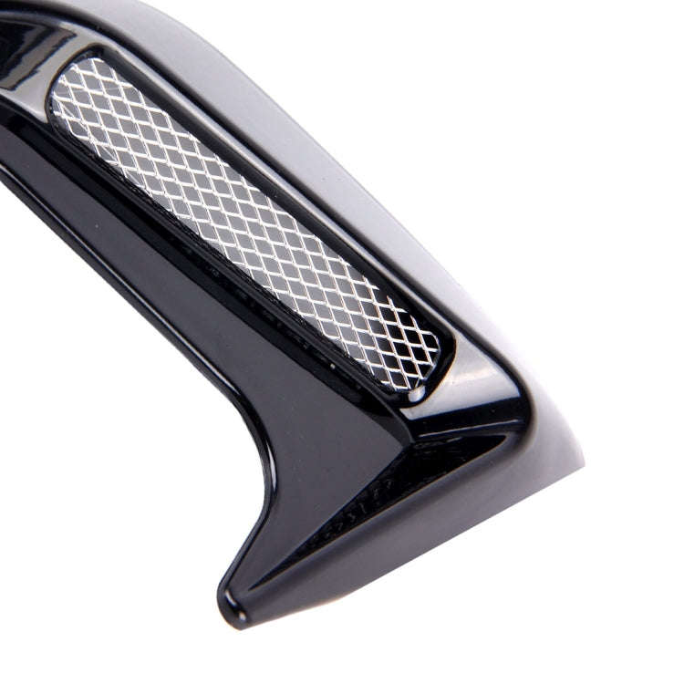 2PCS Plastic Decorative Air Flow Intake Turbo Bonnet Hood Side Vent Grille Cover With Self-adhesi...