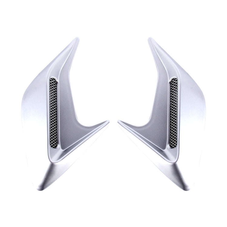 2PCS Plastic Decorative Air Flow Intake Turbo Bonnet Hood Side Vent Grille Cover With Self-adhesi...