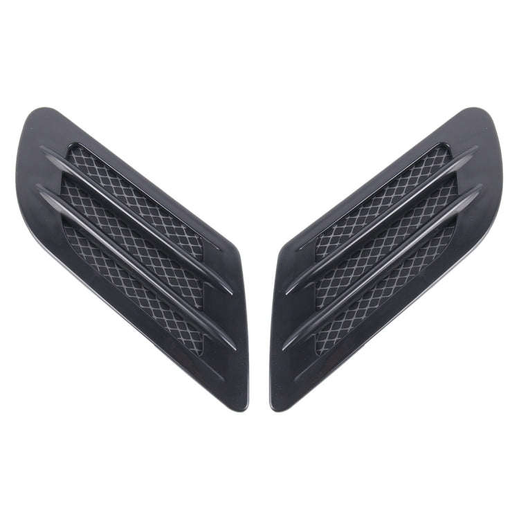 2 PCS Euro Style Plastic Decorative Air Flow Intake Turbo Bonnet Hood Side Vent Grille Cover With...