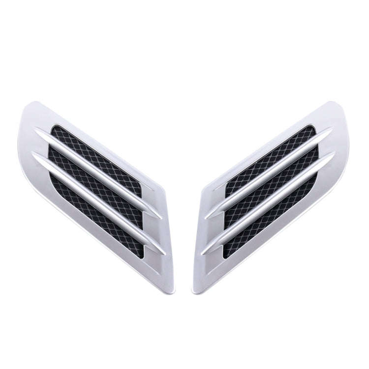 2 PCS Euro Style Plastic Decorative Air Flow Intake Turbo Bonnet Hood Side Vent Grille Cover With...