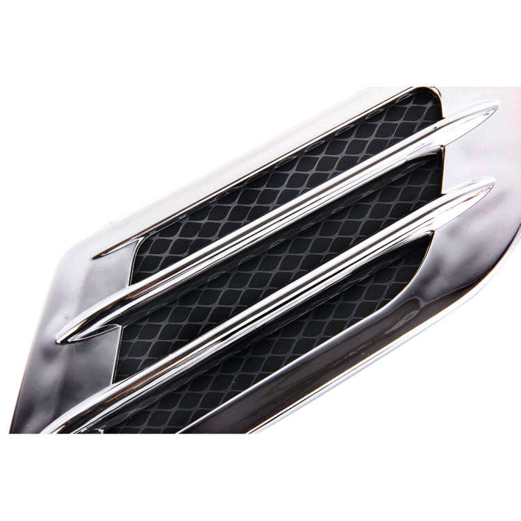 2 PCS Euro Style Plastic Decorative Air Flow Intake Turbo Bonnet Hood Side Vent Grille Cover With...