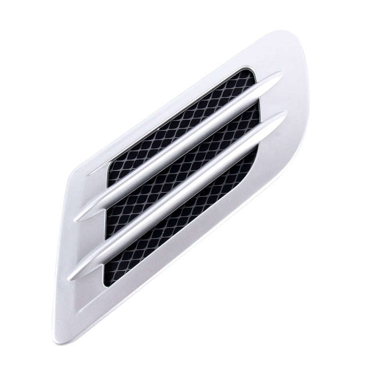 2 PCS Euro Style Plastic Decorative Air Flow Intake Turbo Bonnet Hood Side Vent Grille Cover With...