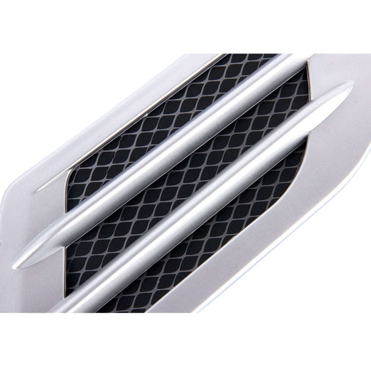 2 PCS Euro Style Plastic Decorative Air Flow Intake Turbo Bonnet Hood Side Vent Grille Cover With...