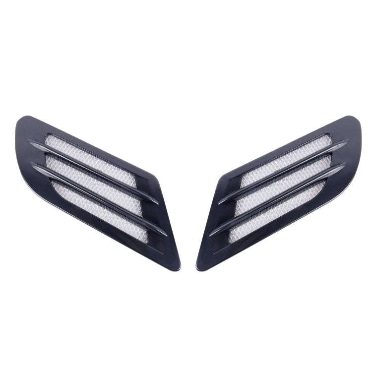 2 PCS Euro Style Metal Decorative Air Flow Intake Turbo Bonnet Hood Side Vent Grille Cover with S...