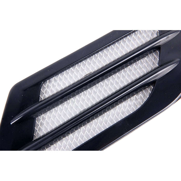 2 PCS Euro Style Metal Decorative Air Flow Intake Turbo Bonnet Hood Side Vent Grille Cover with S...