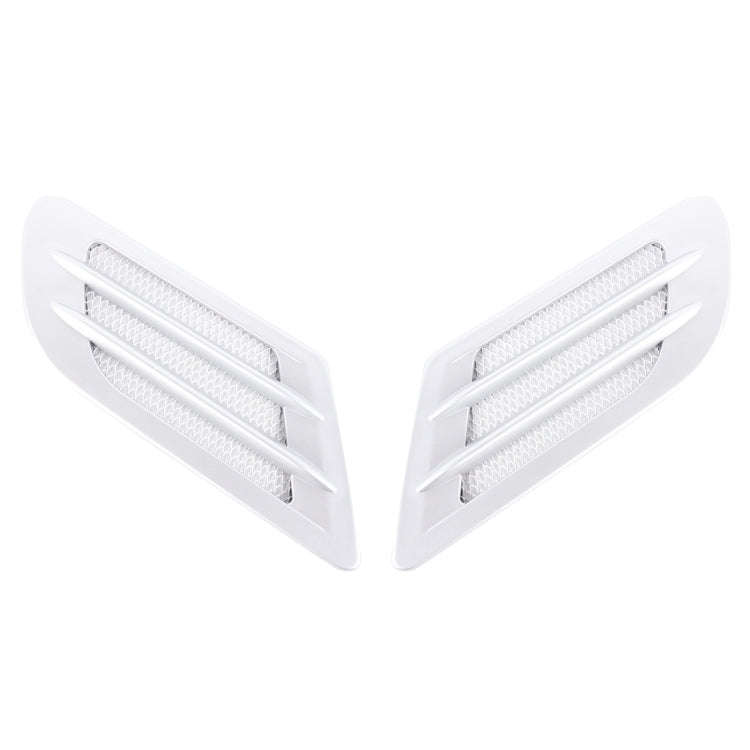 2PCS Euro Style Metal Decorative Air Flow Intake Turbo Bonnet Hood Side Vent Grille Cover With Se...