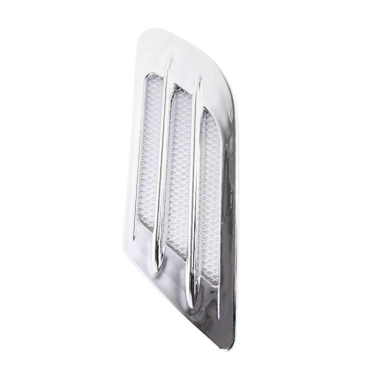 2PCS Euro Style Metal Decorative Air Flow Intake Turbo Bonnet Hood Side Vent Grille Cover With Se...