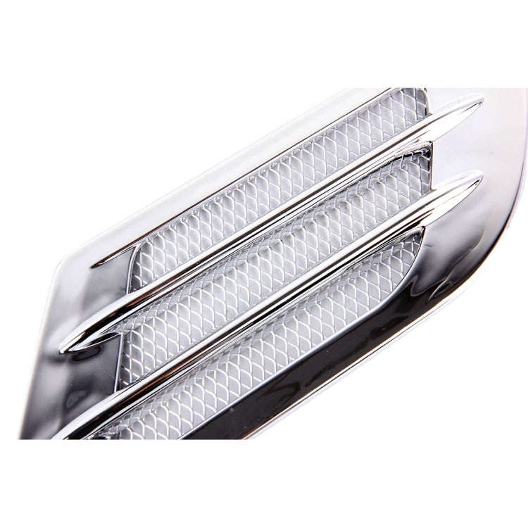 2PCS Euro Style Metal Decorative Air Flow Intake Turbo Bonnet Hood Side Vent Grille Cover With Se...