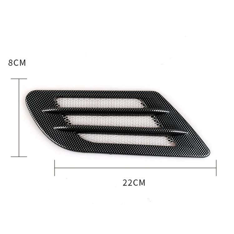 2PCS Euro Style Metal Decorative Air Flow Intake Turbo Bonnet Hood Side Vent Grille Cover With Se...