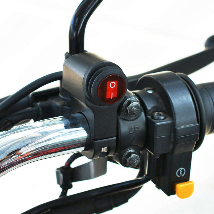 Motorcycle Headlight Auxiliary Light Waterproof Aluminum Alloy Single Flash Switches with Indicat...