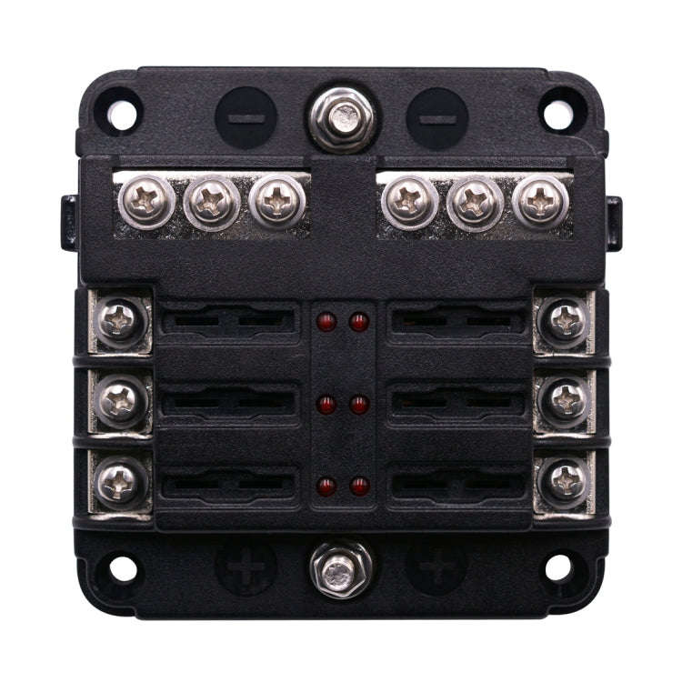 Independent Positive and Negative 1 in 6 Out 6 Way Circuit Blade Fuse Box Fuse Holder Kits with L...