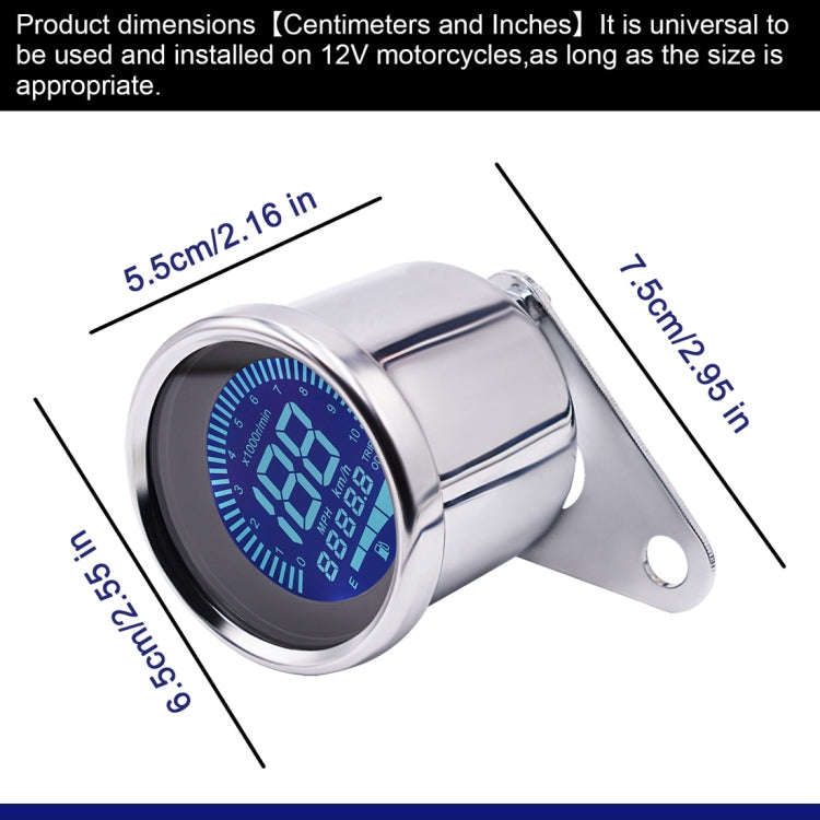 Motorcycle Multi-functional Modification Instrumentation Motorcycle Odometer Speedometer Tachomet...