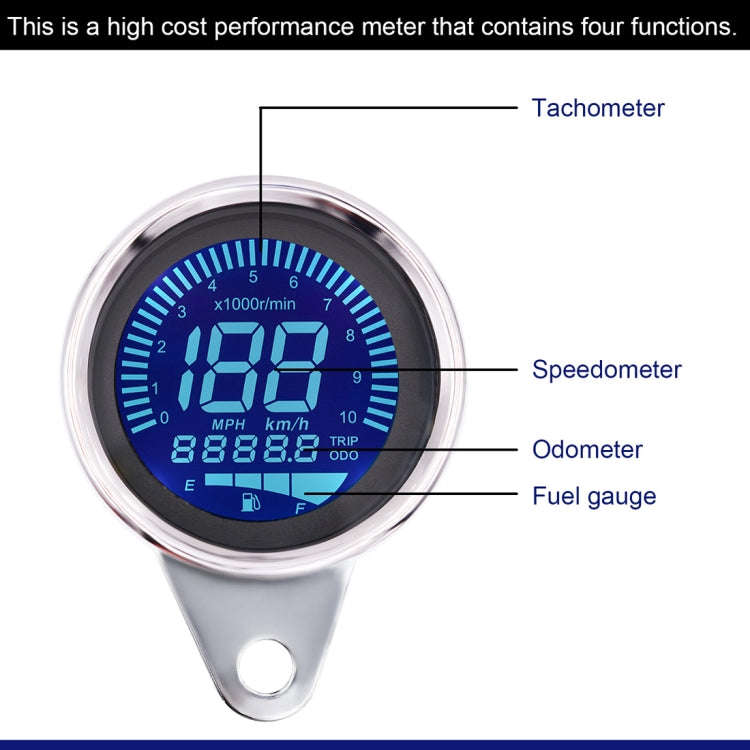 Motorcycle Multi-functional Modification Instrumentation Motorcycle Odometer Speedometer Tachomet...