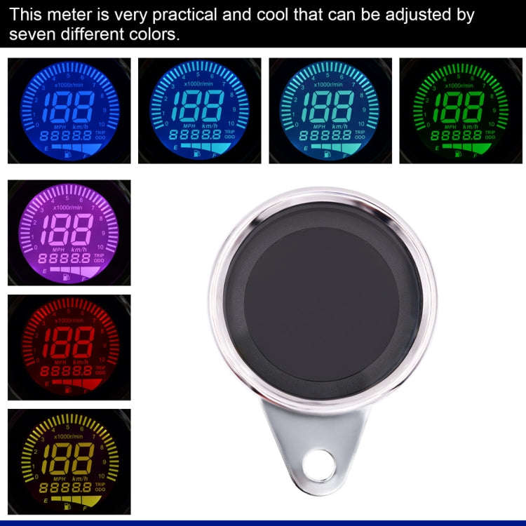Motorcycle Multi-functional Modification Instrumentation Motorcycle Odometer Speedometer Tachomet...