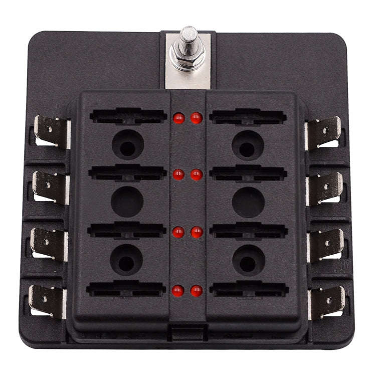 1 in 8 Out Fuse Box PC Terminal Block Fuse Holder Kits with LED Warning Indicator for Auto Car Tr...