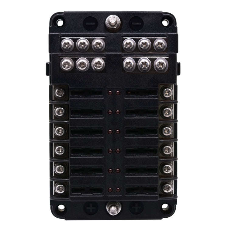 Independent Positive and Negative 1 in 12 Out 12 Way Circuit Blade Fuse Box Fuse Holder Kits with...