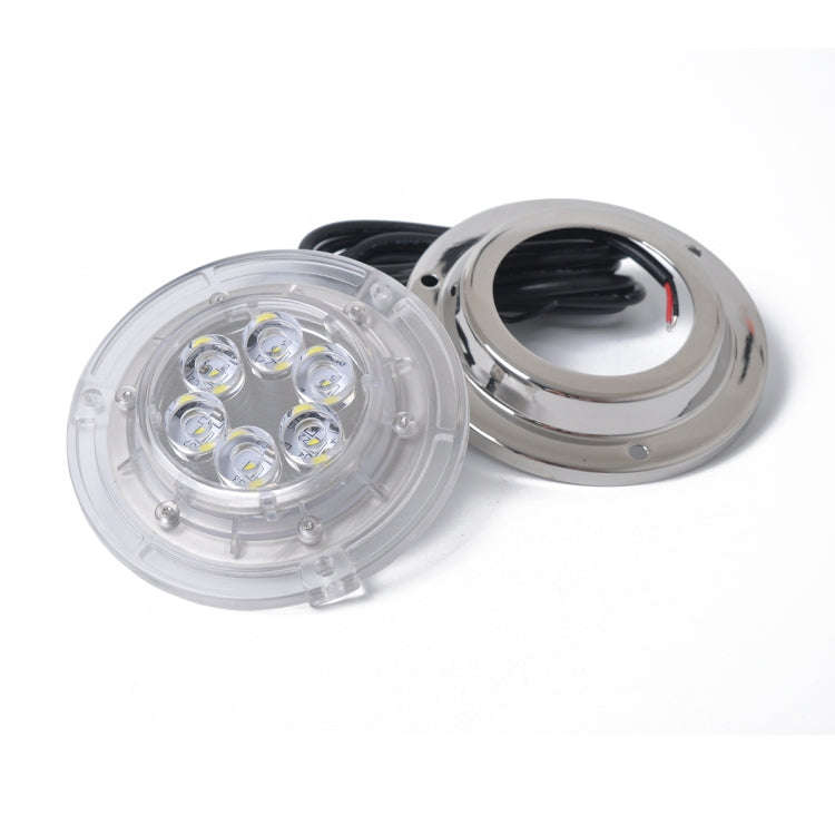 DC 10-30V 12W IP68 316 Stainless 6 LEDs White Light Underwater Light Boat High Power Bright for M...