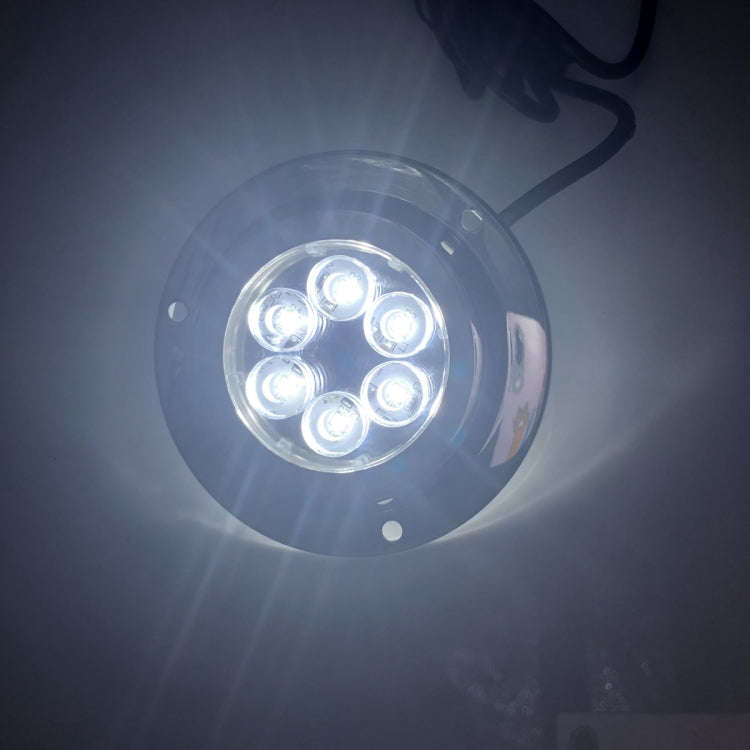 DC 10-30V 12W IP68 316 Stainless 6 LEDs White Light Underwater Light Boat High Power Bright for M...
