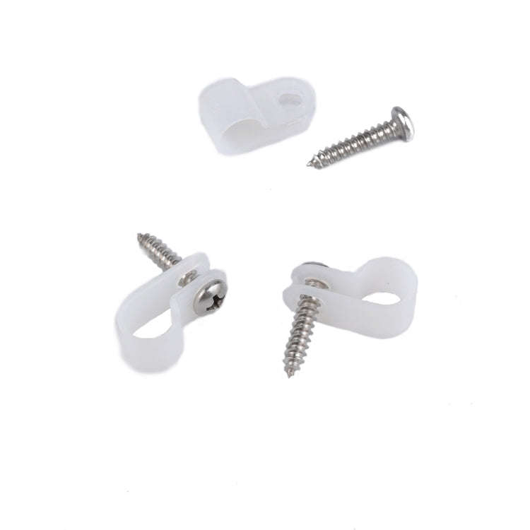 50 PCS 5/16 inch Rope Light R-Style Mounting Clips with Stainless Screws and Number Tube Cable Ma...