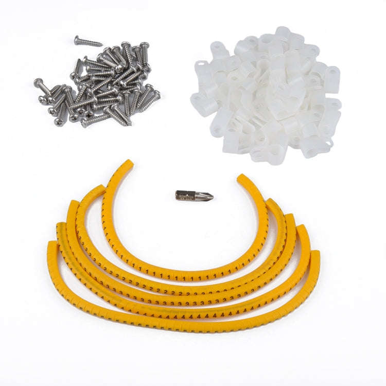 50 PCS 5/16 inch Rope Light R-Style Mounting Clips with Stainless Screws and Number Tube Cable Ma...