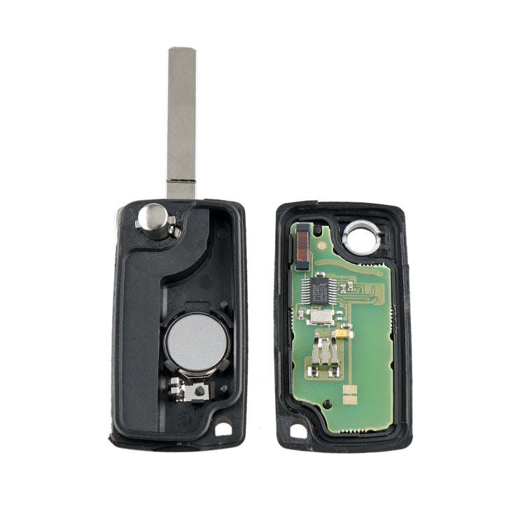 For PEUGEOT 2 Buttons Intelligent Remote Control Car Key with Integrated Chip & Battery & Holder,...