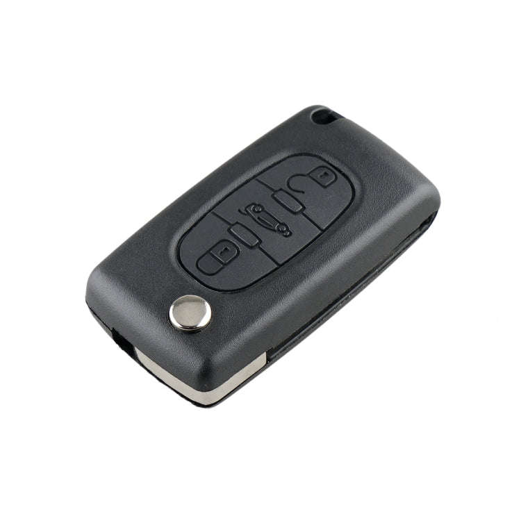 For PEUGEOT 3 Buttons Intelligent Remote Control Car Key with Integrated Chip & Battery & Holder ...